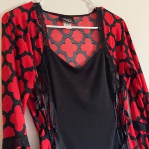 Dare to Wear top with bell sleeves.